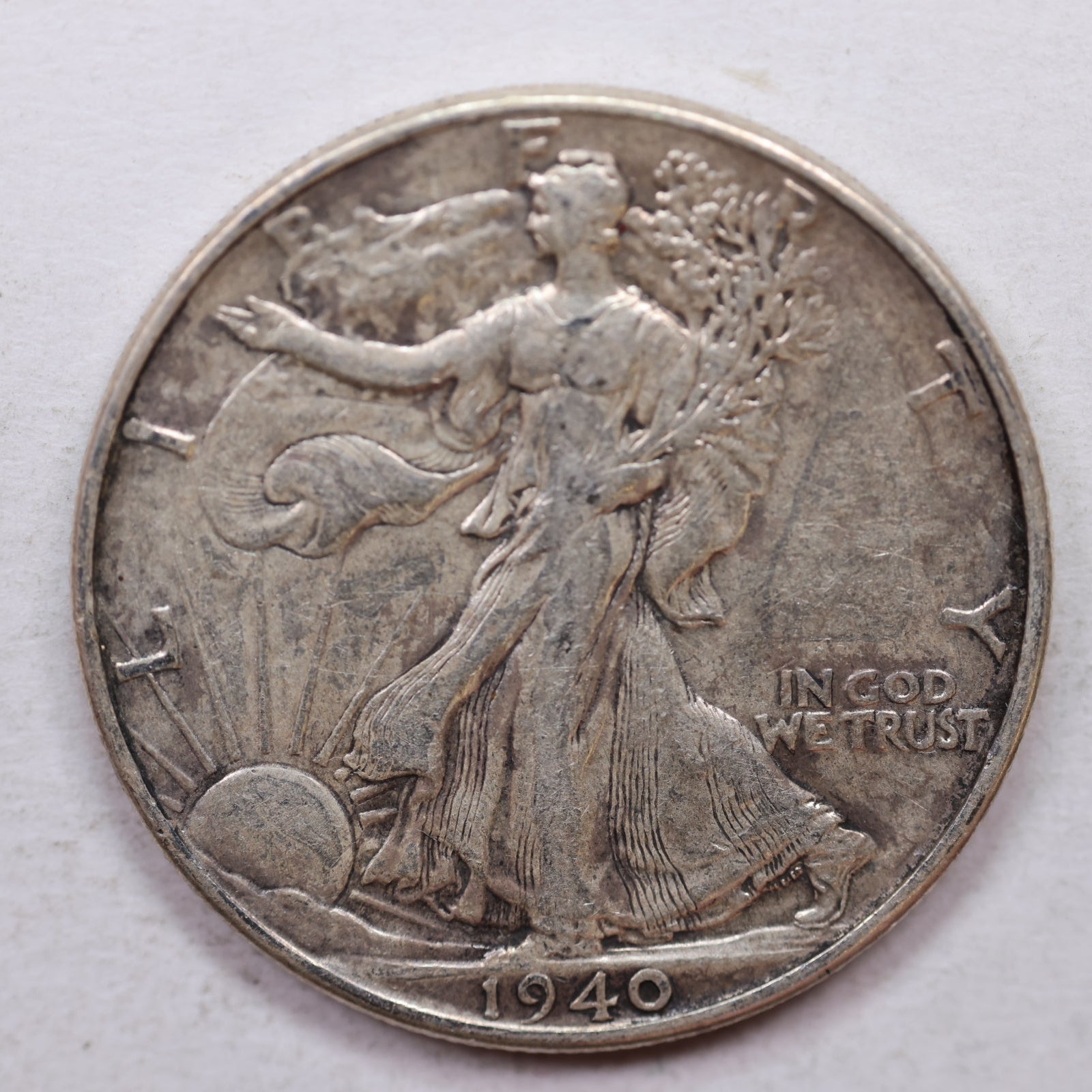 1940 Walking Liberty Half Dollar, Extra Fine Circulated Coin, Store #HR0007