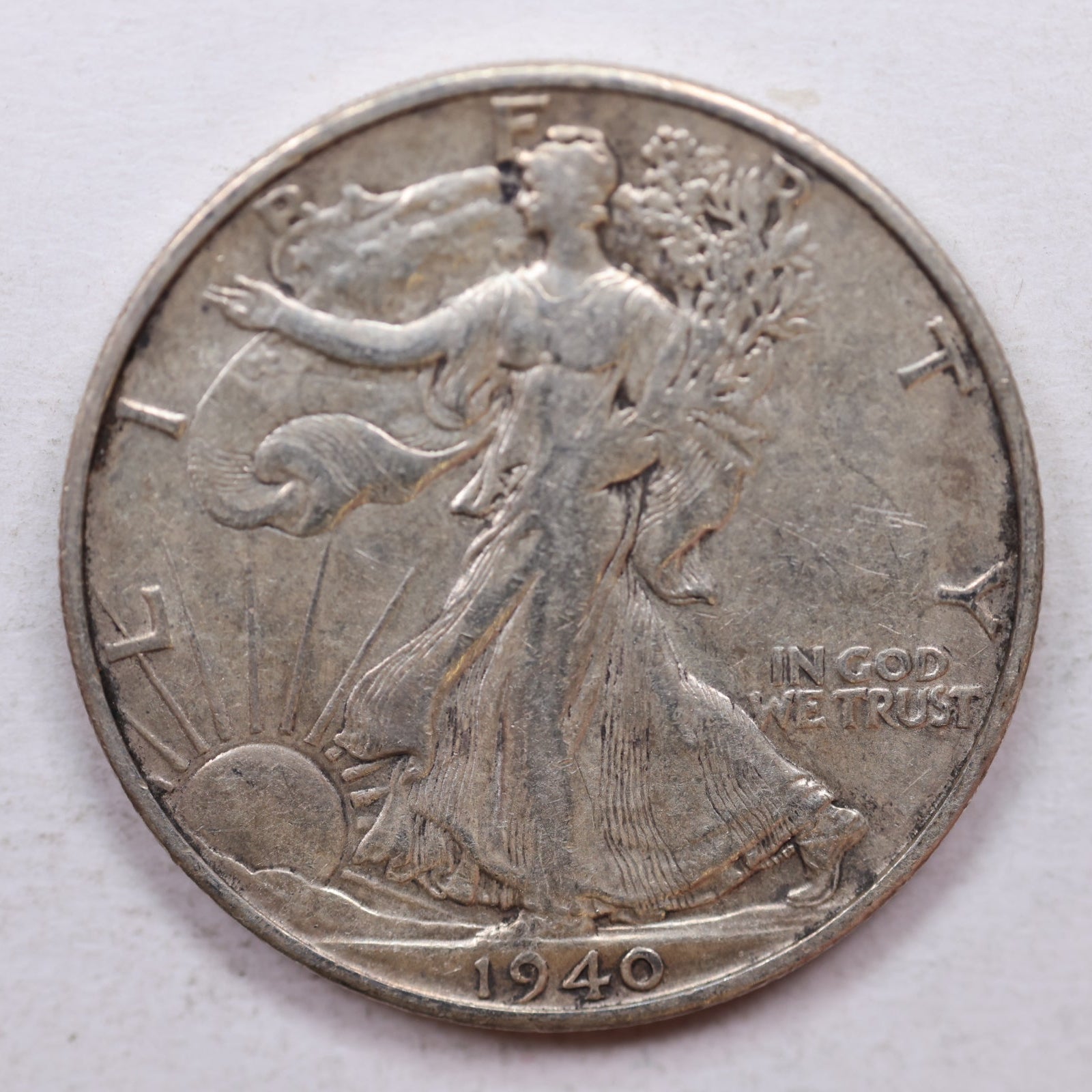 1940-S Walking Liberty Half Dollar, Very Fine+ Circulated Coin, Store #HR0008