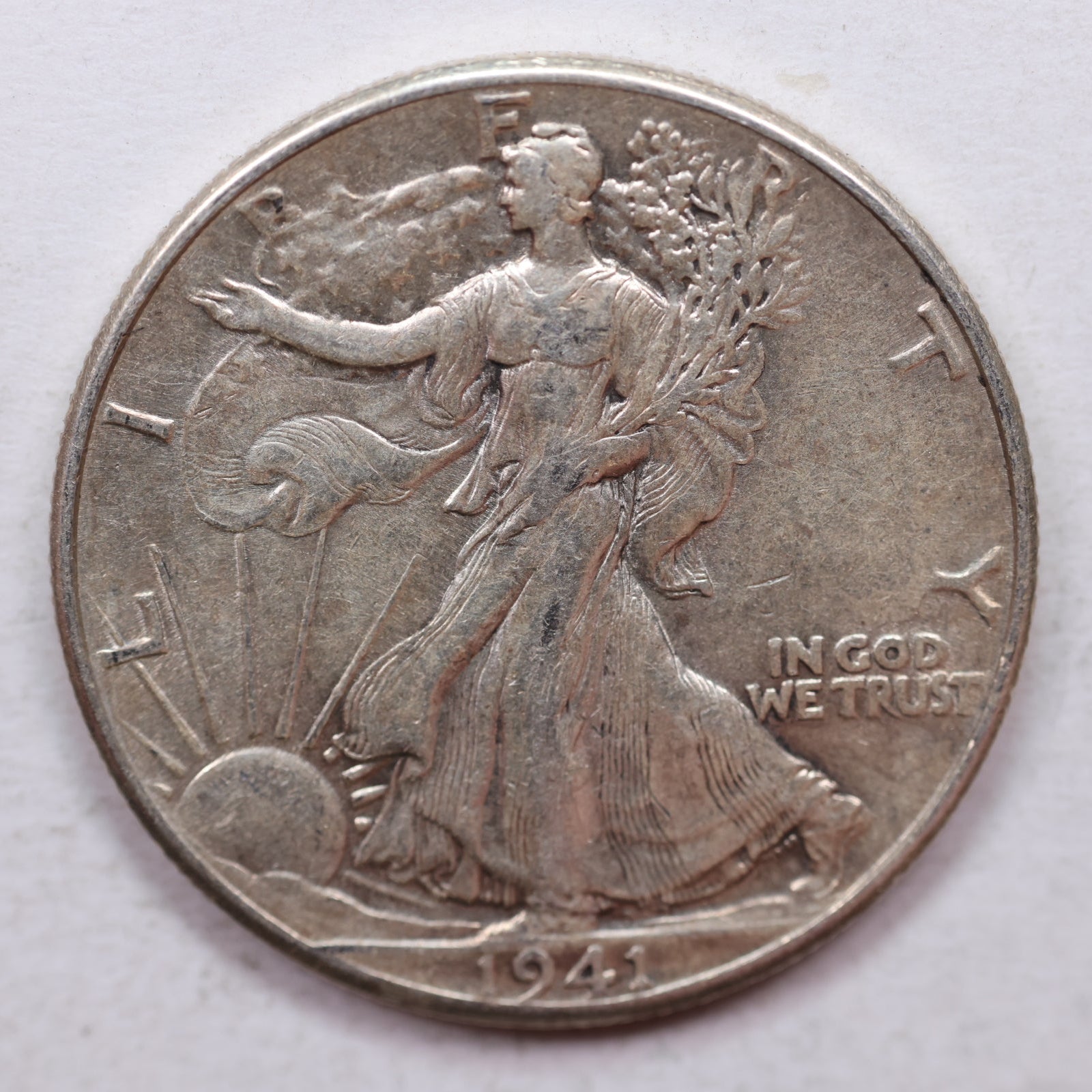 1941 Walking Liberty Silver Half Dollar, Extra Fine Circulated Coin, Store #HR0009