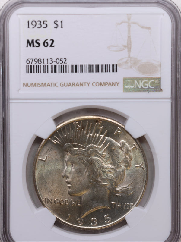 1935 $1, Peace Silver Dollar, NGC Certified MS-62, Store Sale #GDR0288.