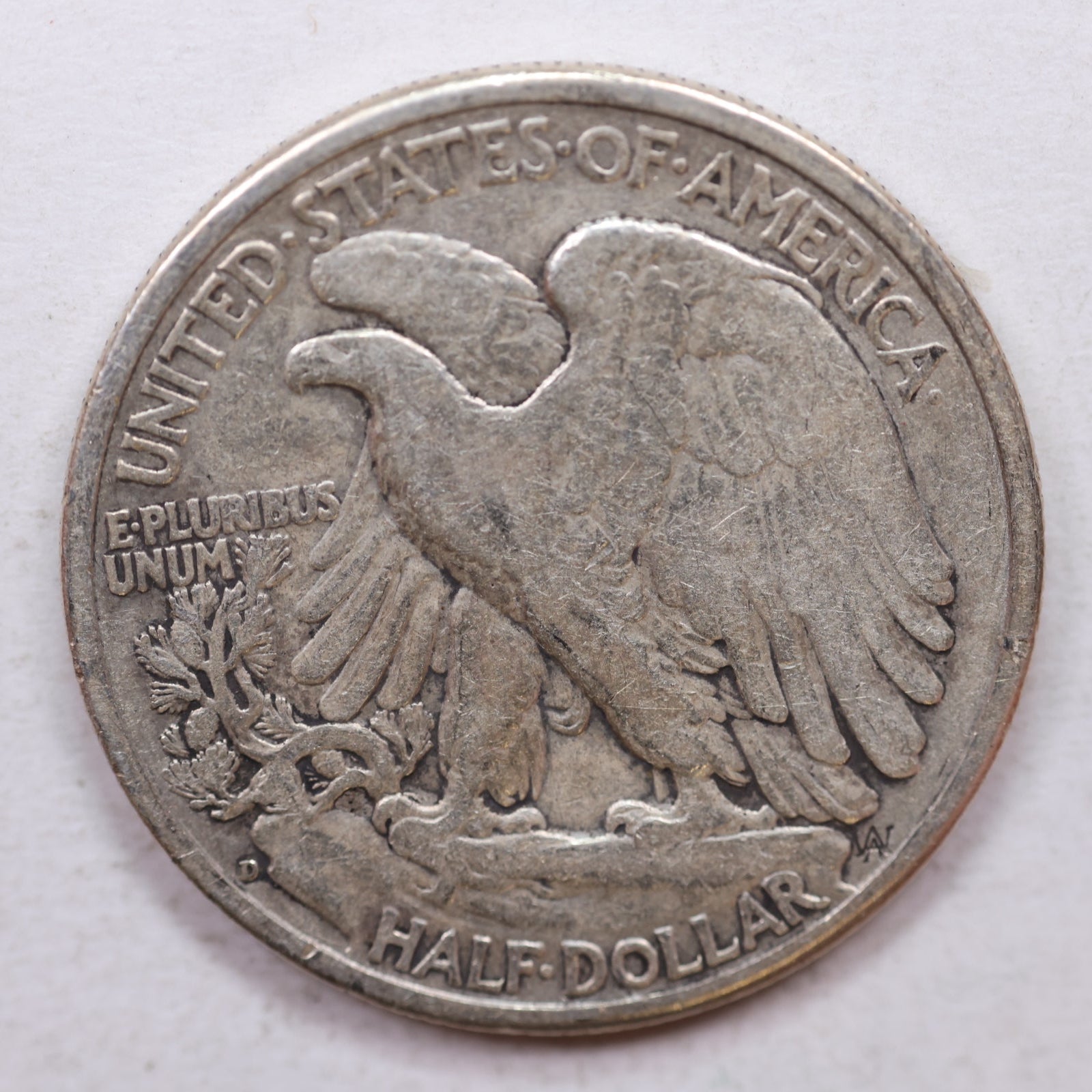 1941-D Walking Liberty Silver Half Dollar, Very Good Circulated Coin, Store #HR0010