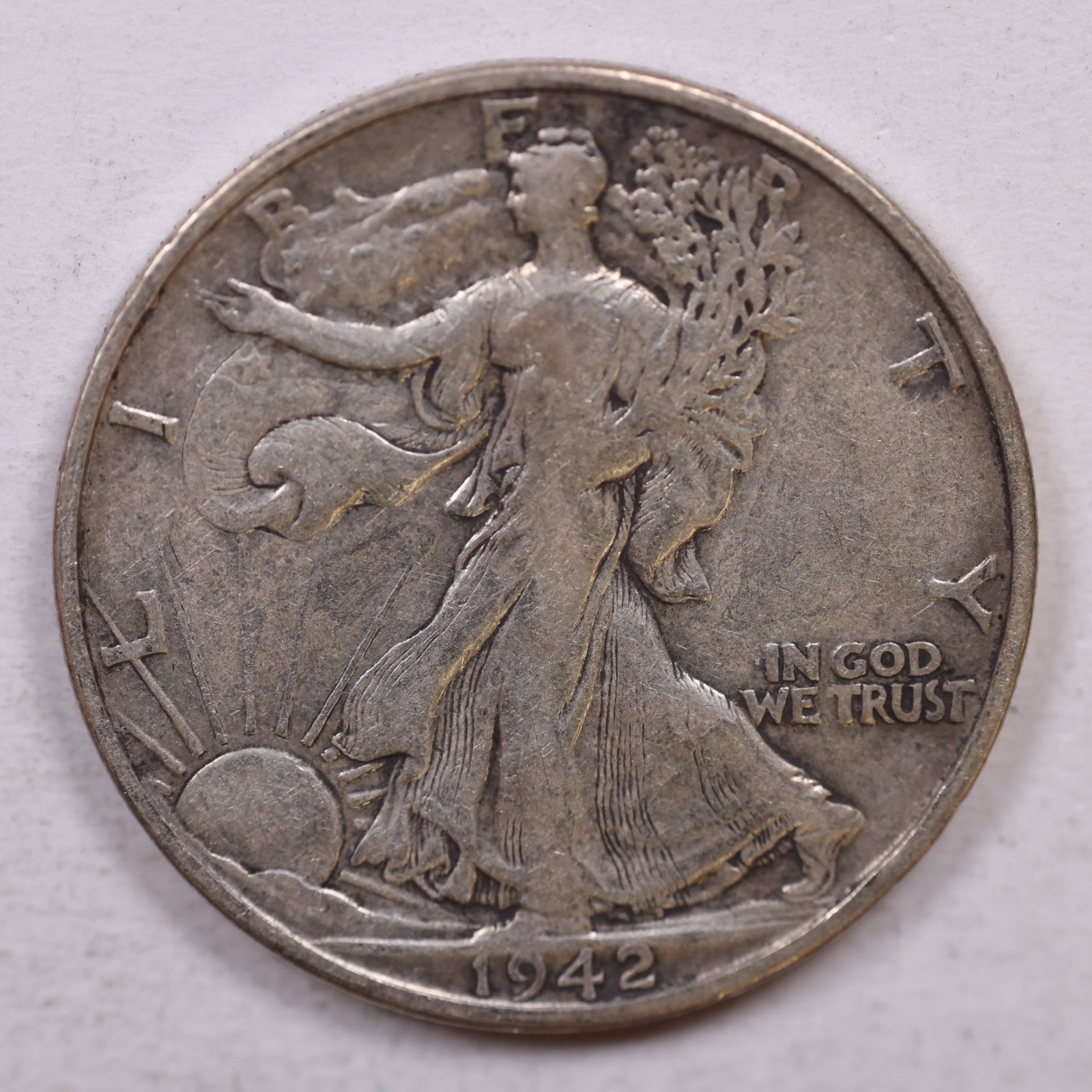 1942-S Walking Liberty Half Dollar, Very Fine Circulated Coin, Store #HR0012