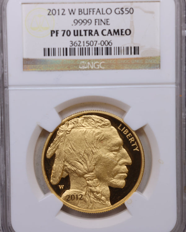 2012-W $50 Proof Gold Buffalo, Available in-store, NGC PF-70, Store Sale #G0117.