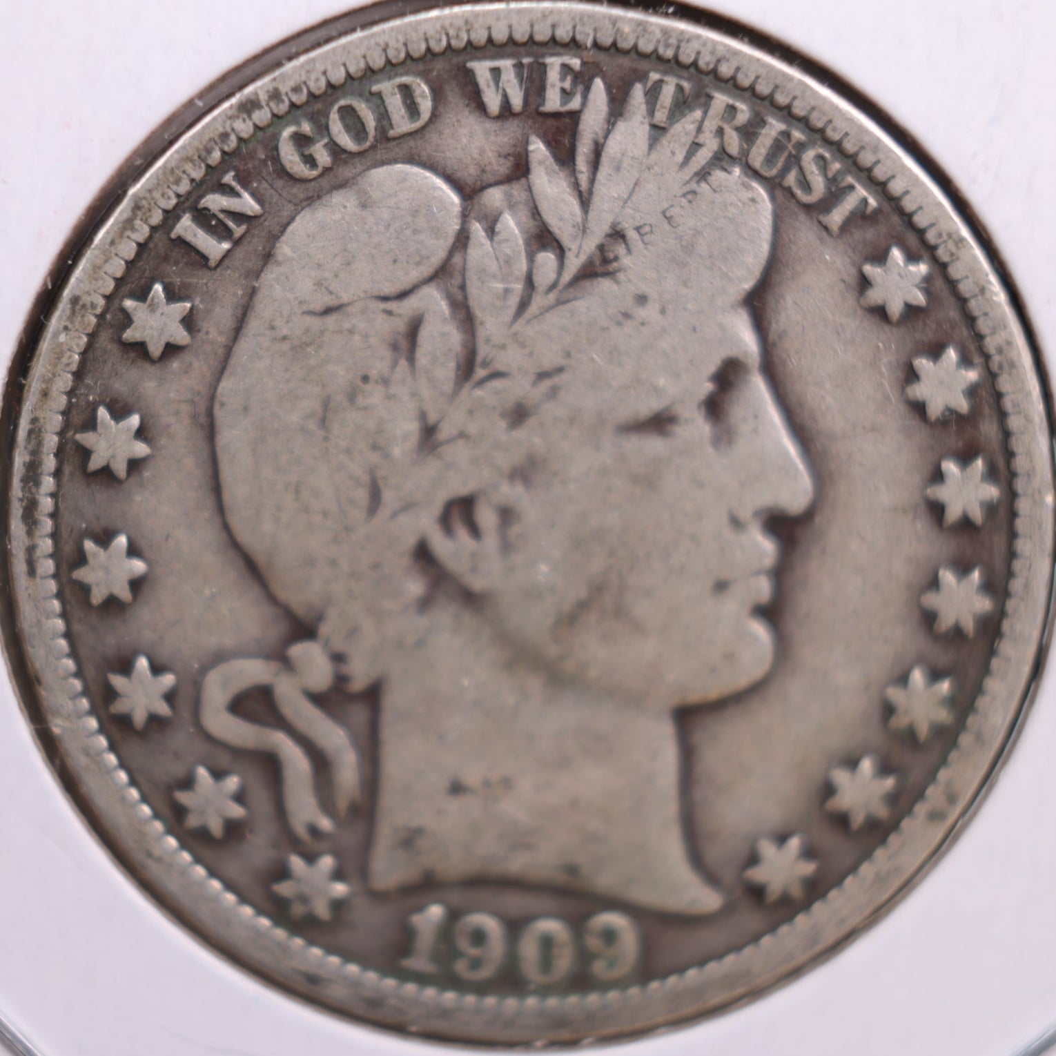1909 Barber Half Dollar, Fine Circulated Coin, Store #HR0599