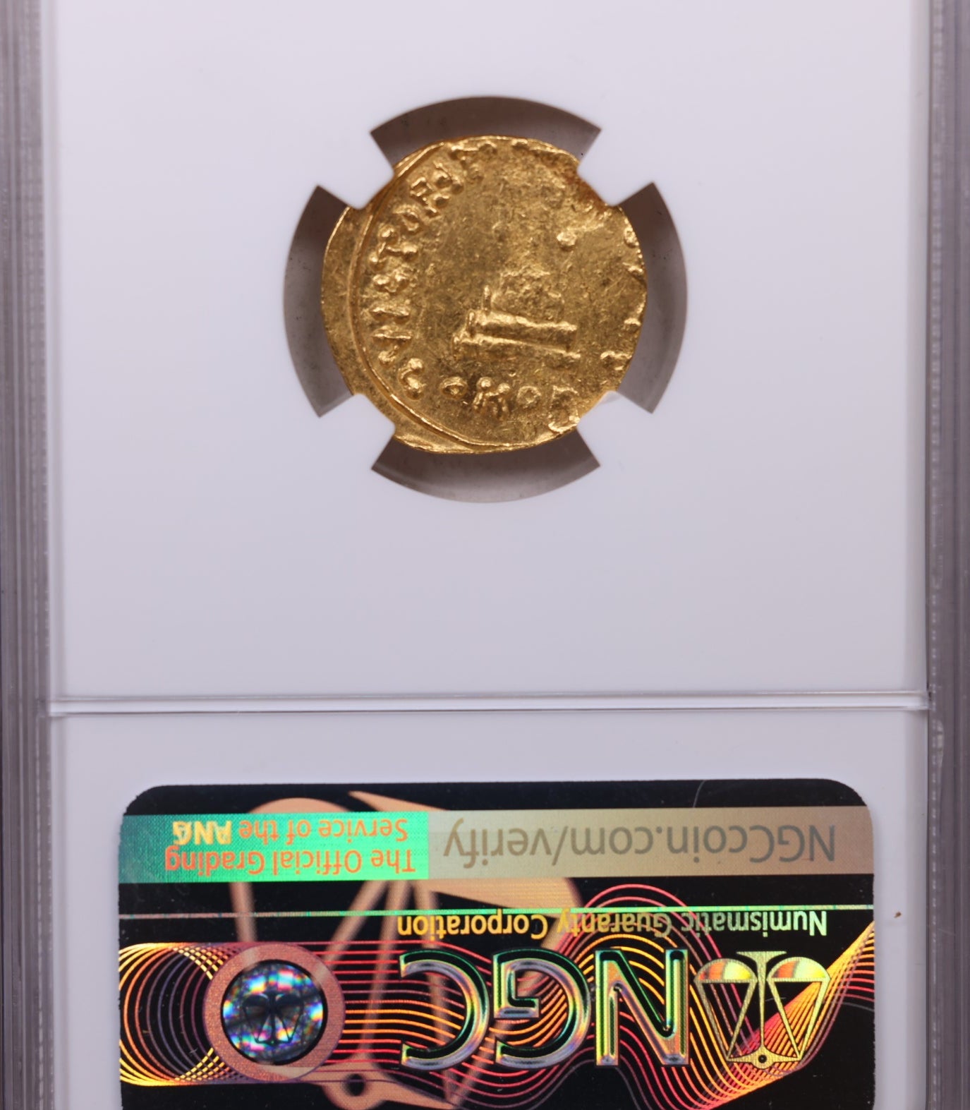 AD 685-695, Byzantine Empire, Justin II, Ancient Coin, NGC Ch MS, Store# AT0033.