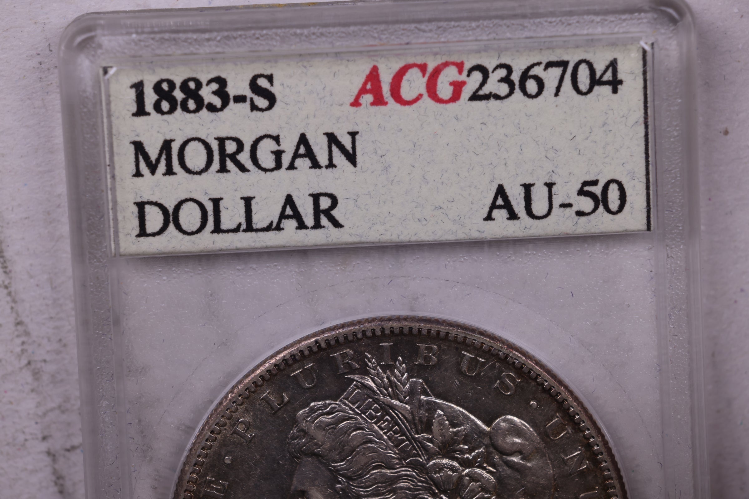 1883-S Morgan Silver Dollar., About Uncirculated., Store #559