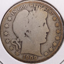 1909 Barber Half Dollar, Good Circulated Coin, Store