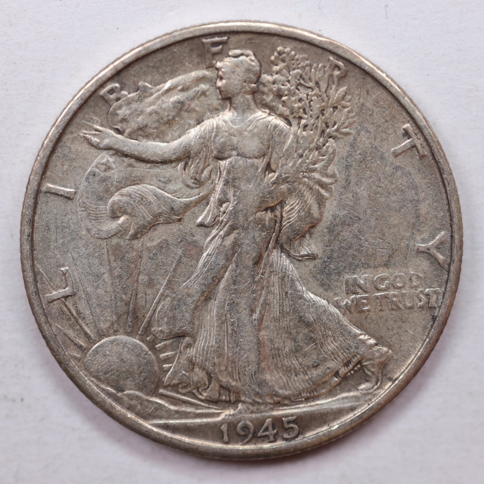 1945-S Walking Liberty Half Dollar, Very Fine+ Circulated Coin, Store #HR0023