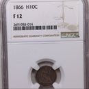 1866 Seated Liberty Half Dime, NGC Graded F-12, Store Sale