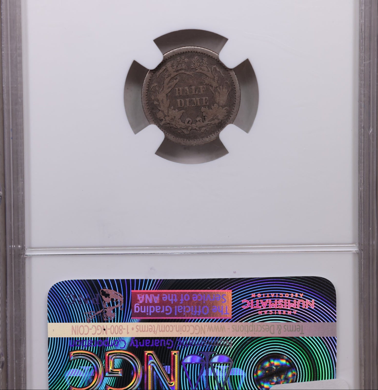 1866 Seated Liberty Half Dime, NGC Graded F-12, Store Sale #GHE003.