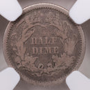 1866 Seated Liberty Half Dime, NGC Graded F-12, Store Sale