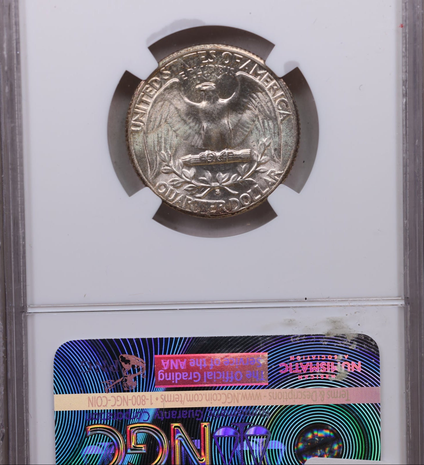 1935-S Washington Silver Quarter, NGC Graded MS-64, Store Sale #QR1464.
