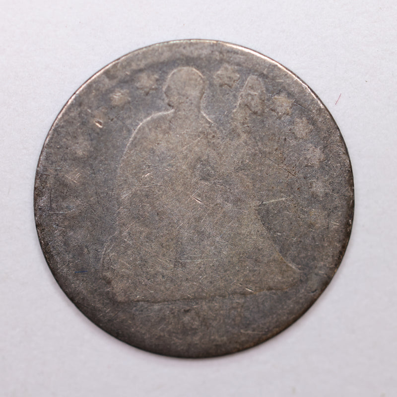 1857 Seated Liberty Half Dime, Fair Circulated Coin, STORE Sale