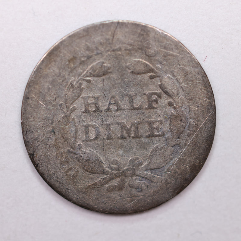1857 Seated Liberty Half Dime, Fair Circulated Coin, STORE Sale