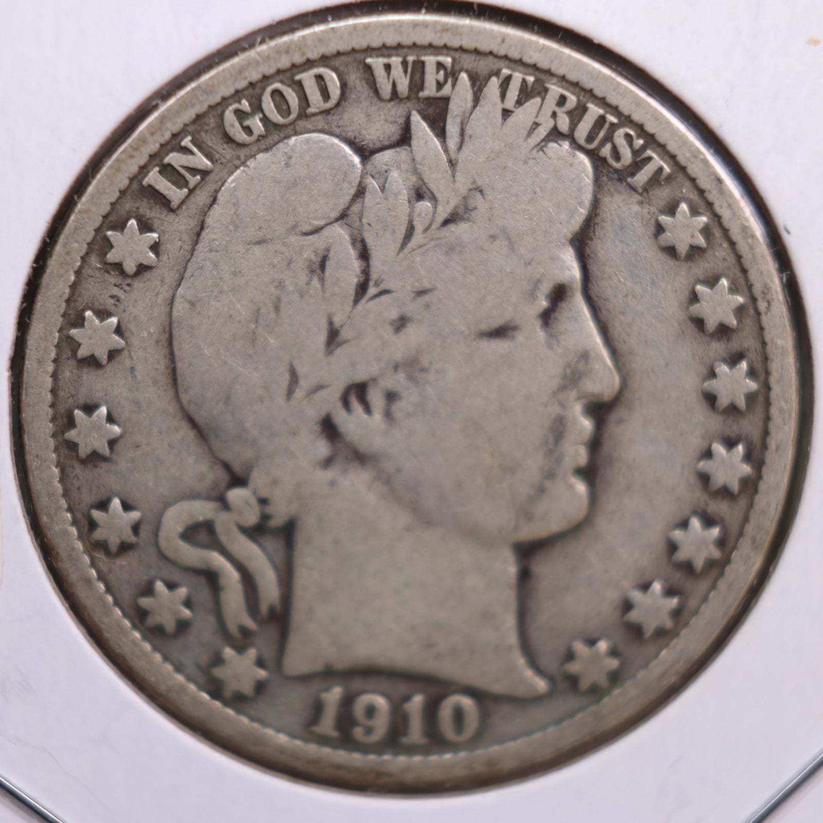1910-S Barber Half Dollar, Very Good Circulated Coin, Store #HR0582
