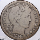 1911 Barber Half Dollar, Very Good Circulated Coin, Store
