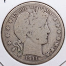 1911 Barber Half Dollar, Very Good Circulated Coin, Store