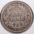 1908-S Barber Silver Dime, Very Good Circulated Coin, Store Sale
