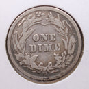 1908-D Barber Silver Dime, Very Good + Circulated Coin, Store Sale
