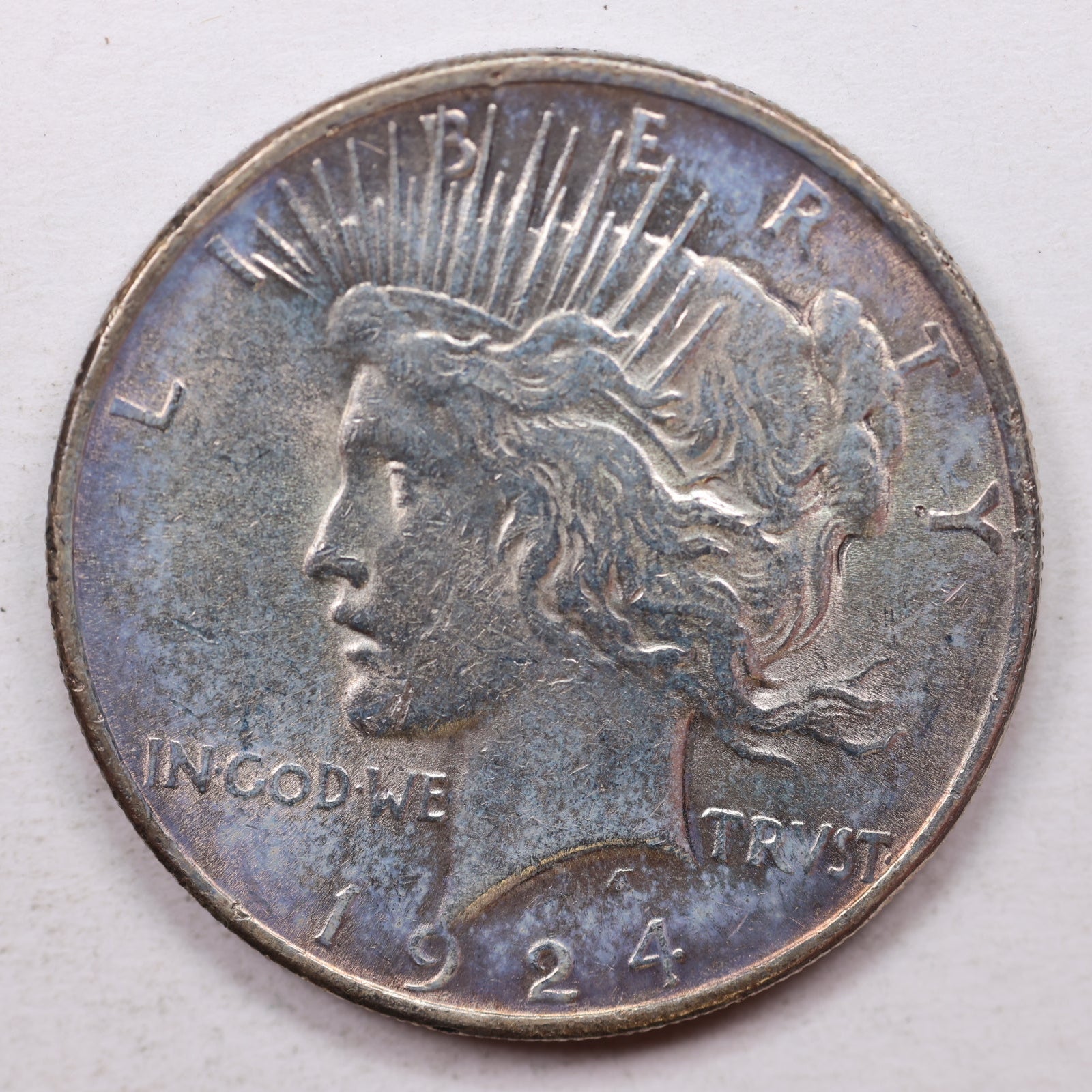 1924 Peace Silver Dollar, Uncirculated Condition, Mint State, Store Sale #DR0014.