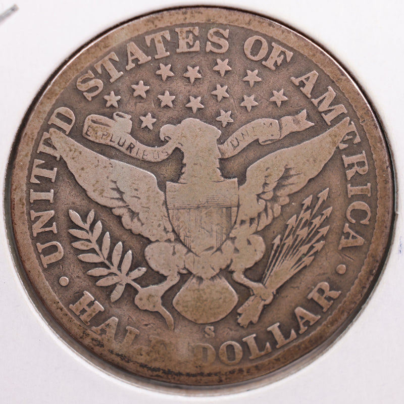 1911-S Barber Half Dollar, Very Good Circulated Coin, Store