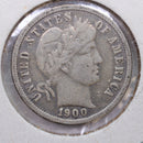 1900 Barber Silver Dime, Very Fine Plus Circulated Coin, Store Sale