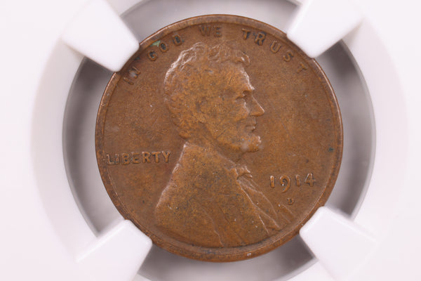1914-D Lincoln Wheat Cents., NGC Fine-12., Store #577