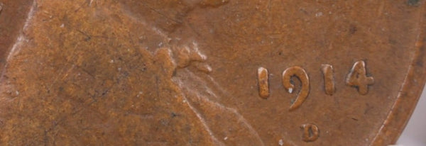 1914-D Lincoln Wheat Cents., ANACS VG-10., Store #576