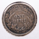 1892 Barber Silver Dime, Fine, Circulated Coin, Store Sale