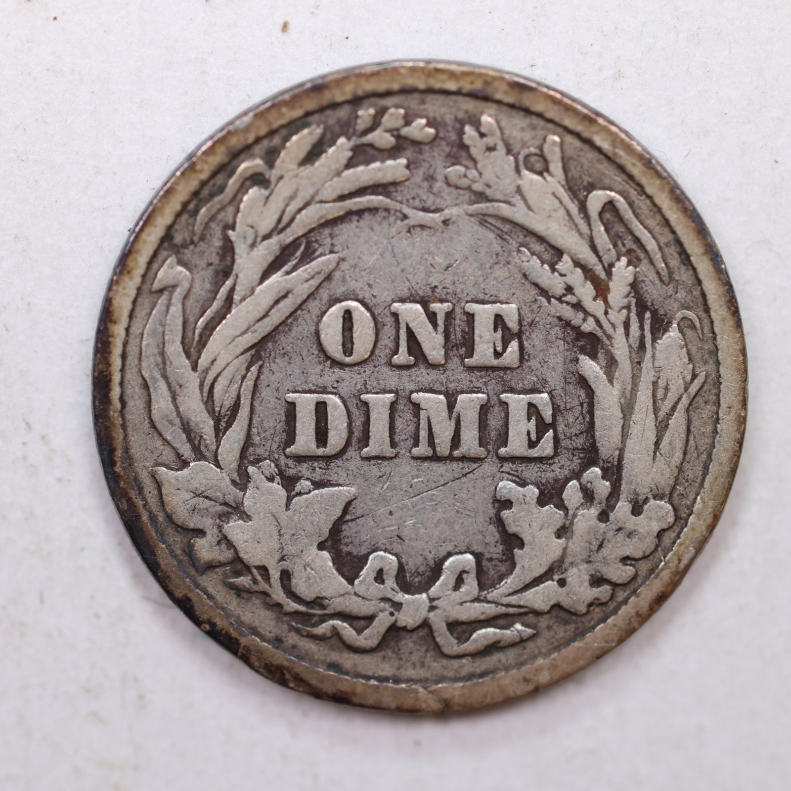 1892 Barber Silver Dime, Very Good Plus, Circulated Coin, Store Sale #DE663.