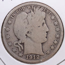 1912 Barber Half Dollar, Very Good Circulated Coin, Store