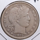1912-D Barber Half Dollar, Very Fine Circulated Coin, Store