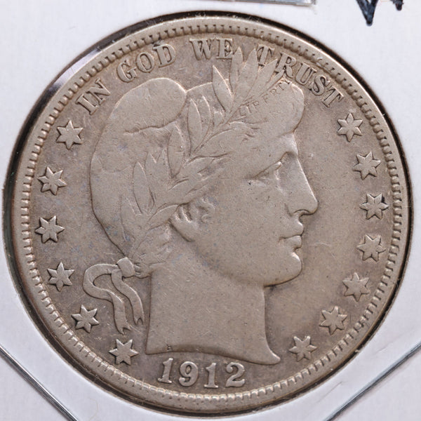 1912-D Barber Half Dollar, Very Fine Circulated Coin, Store #HR0567