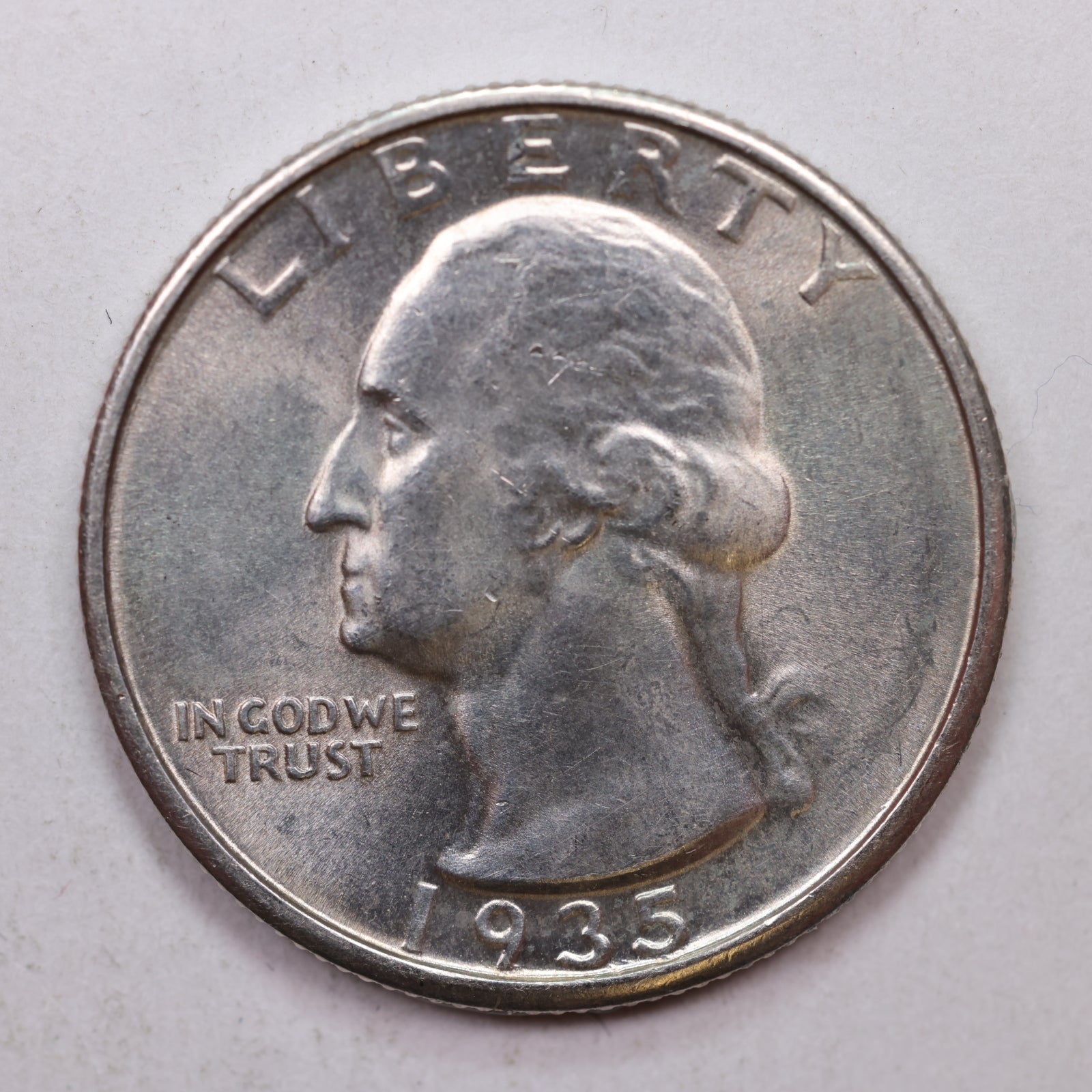 1935 Washington Silver Quarter, Gem Mint State, Uncirculated Coin, Store Sale #QR793.
