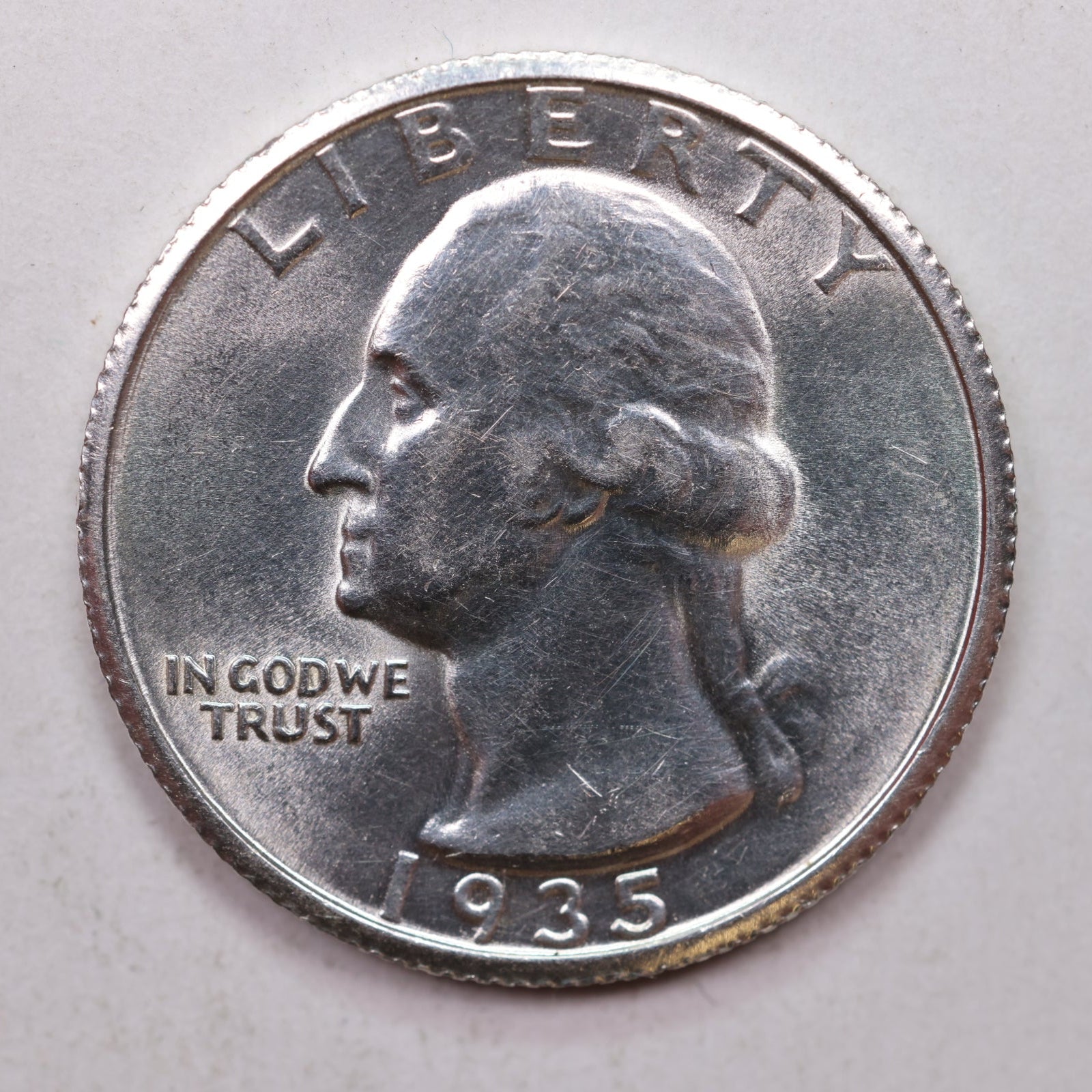 1935-D Washington Silver Quarter, Gem Mint State, Uncirculated Coin, Store Sale #QR794.