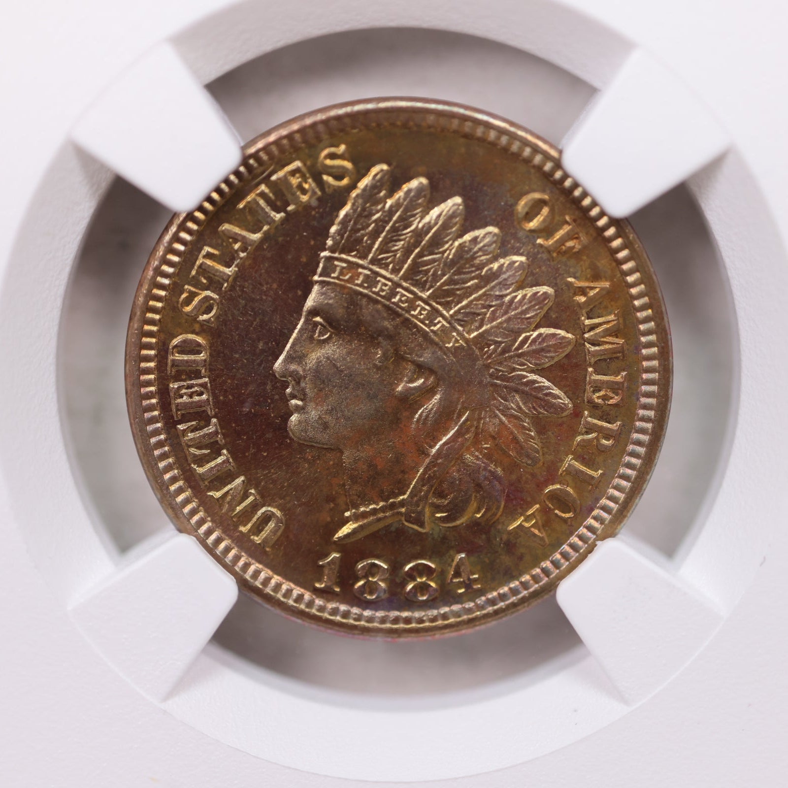 1884 Indian Head Cent, Gem NGC Proof-65, R/B, Uncirculated Coin, Store #CT0007.
