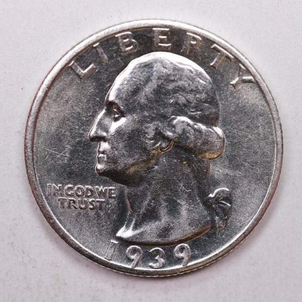 1939-S Washington Silver Quarter, Gem Mint State, Uncirculated Coin, Store Sale #QR795.