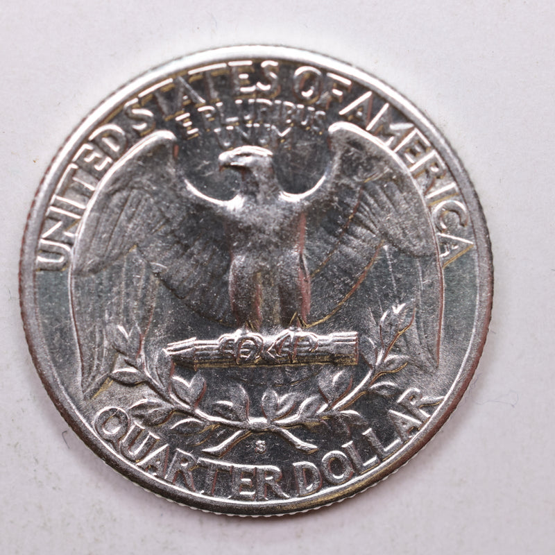 1939-S Washington Silver Quarter, Gem Mint State, Uncirculated Coin, Store Sale