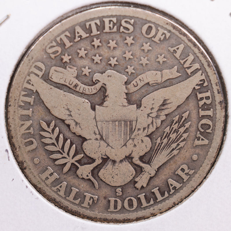 1912-S Barber Half Dollar, Good Circulated Coin, Store