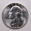 1937-D Washington Silver Quarter, Gem Mint State, Uncirculated Coin, Store Sale