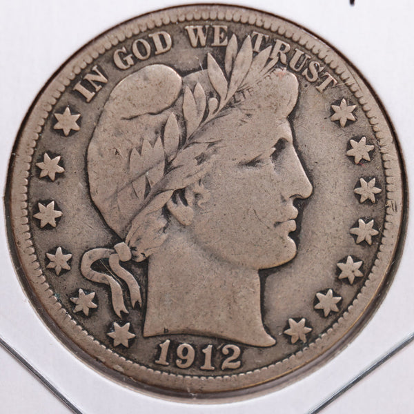 1912-S Barber Half Dollar, Fine Circulated Coin, Store #HR0558