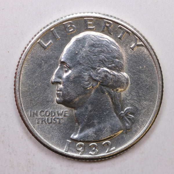 1932 Washington Silver Quarter, Gem Mint State, Uncirculated Coin, Store Sale #QR801.