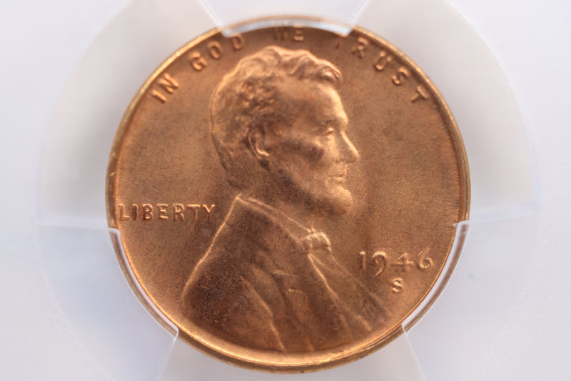 1945-D Lincoln Wheat Cent, PCGS Certified MS-66, Red., Store
