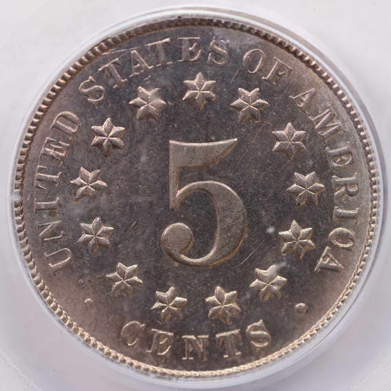 1875 Shield Nickel, Choice Business Strike, PCGS MS62, Store #GNL002