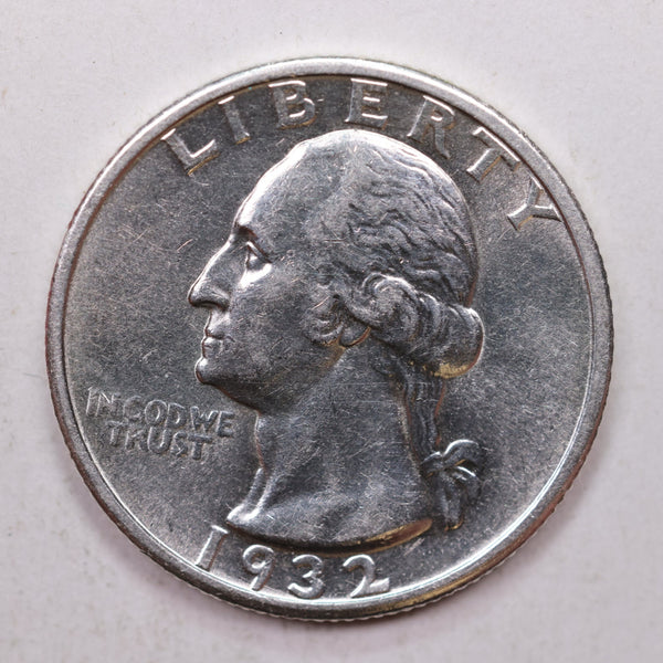 1932-S Washington Silver Quarter, Uncirculated Coin, Store Sale #QR805.