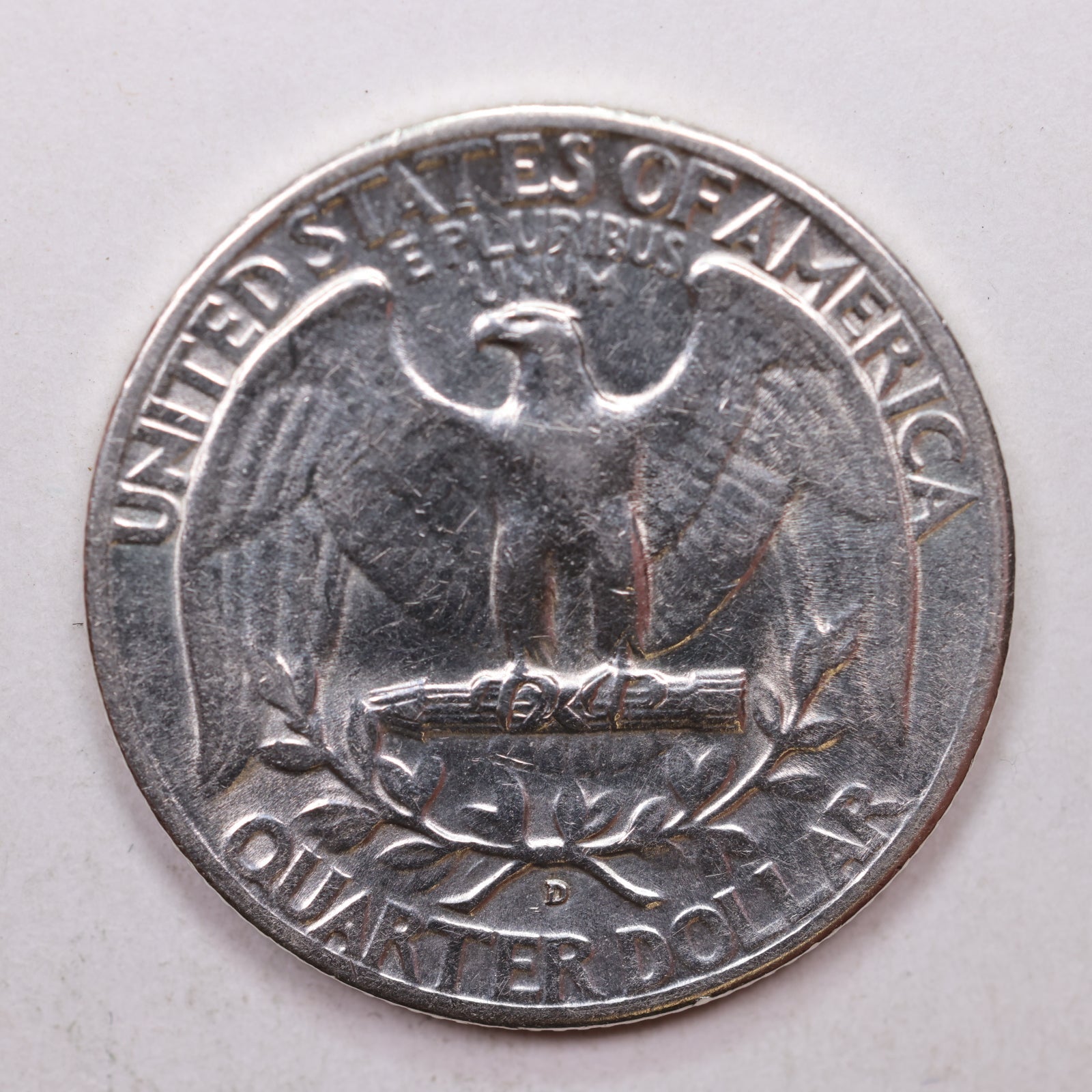 1936-D Washington Silver Quarter, About Uncirculated Coin, Store #QR808