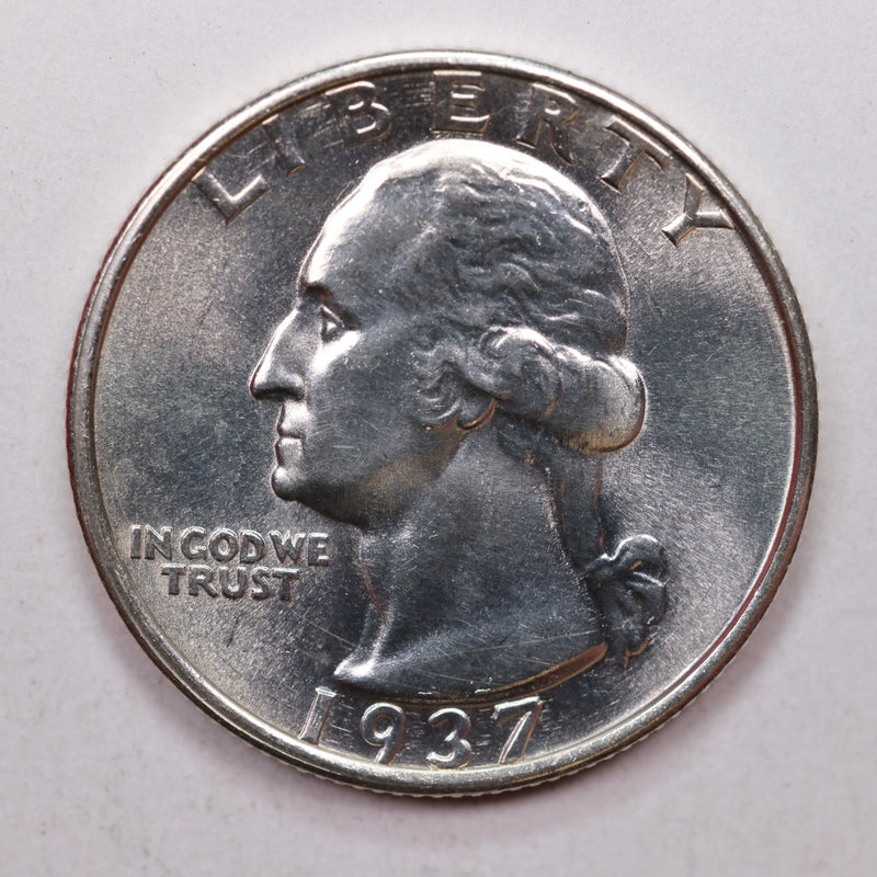 1937-S Washington Silver Quarter, Gem Uncirculated Coin, Store Sale