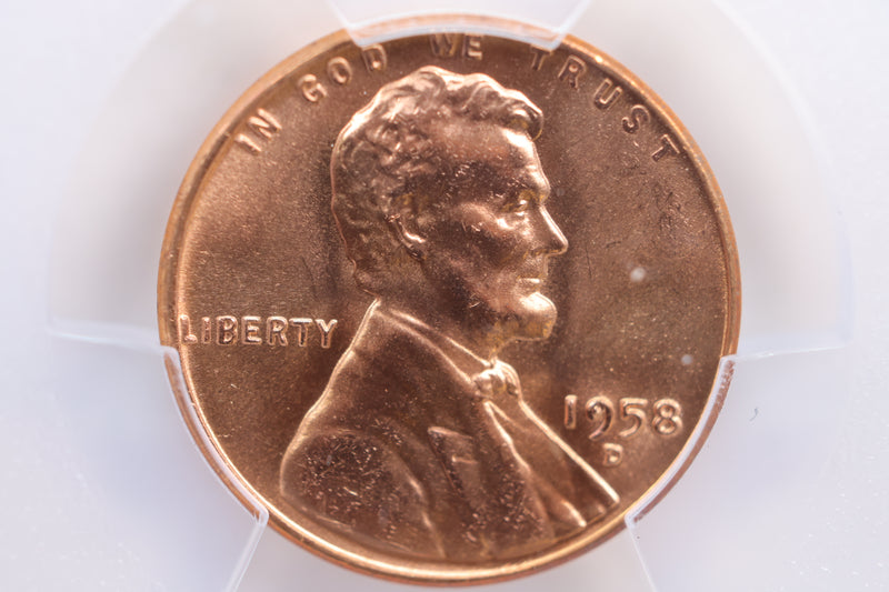 1955-D Lincoln Wheat Cent, PCGS Certified MS-66, Red., Store