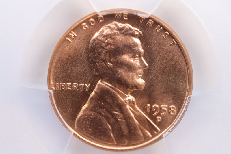 1955-D Lincoln Wheat Cent, PCGS Certified MS-66, Red., Store