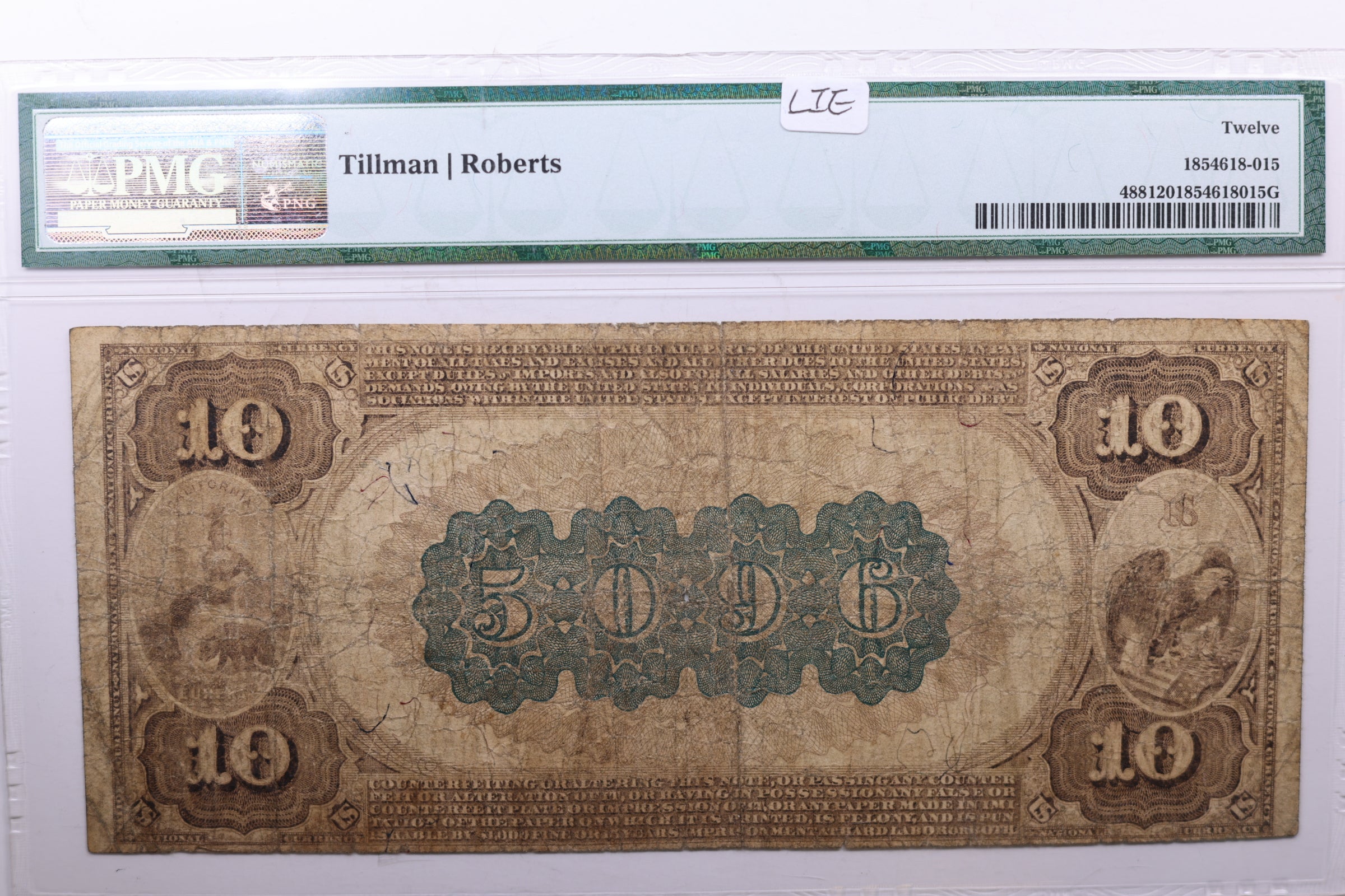 1882 $10., Brown Back., National Currency., San Francisco, CA., PMG F-12., LGNB004